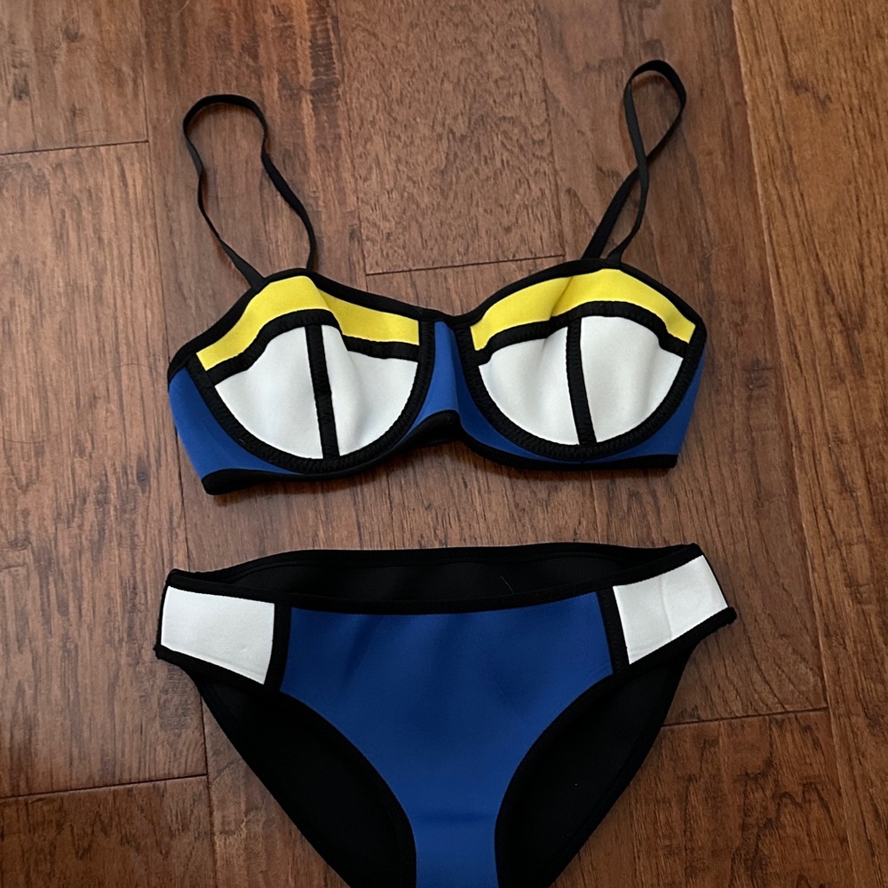 Colorblock Bikini Set
